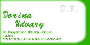 dorina udvary business card